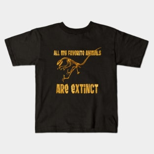 All My Fav Animals Are Extinct - Raptor Kids T-Shirt